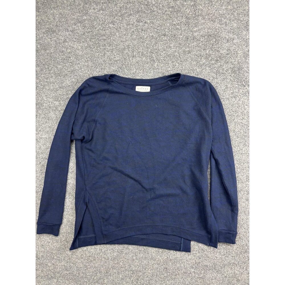 Velvet By‎ Graham & Spencer Sweater Womens Medium Blue Crewneck Knit Pullover